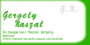 gergely maszal business card